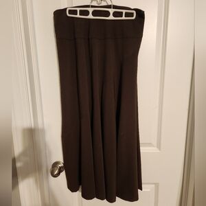 Womens Rafaella brown full length skirt size 6